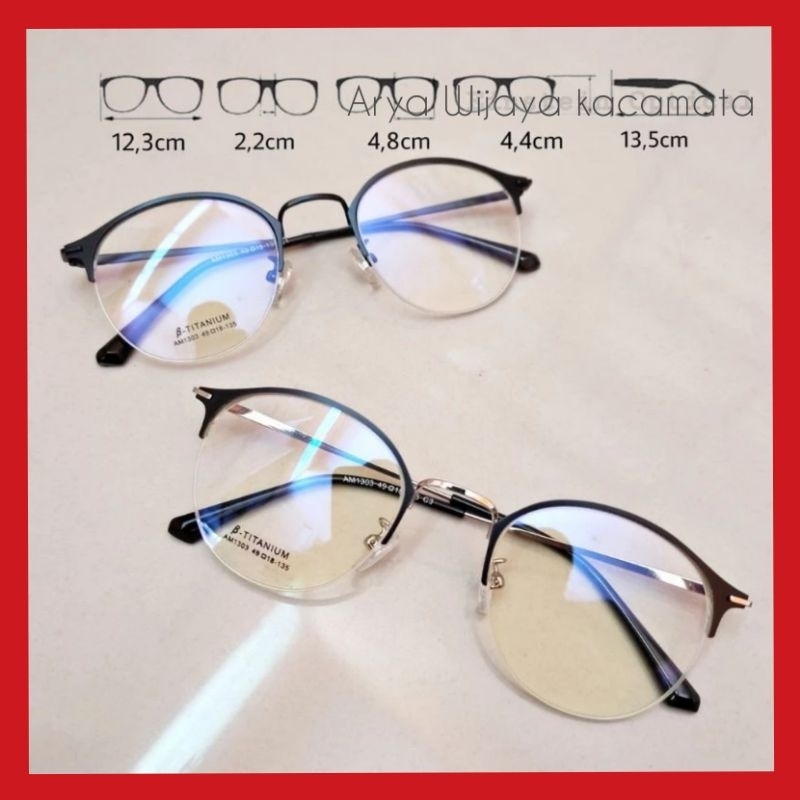 half frame bulat oval|Kacamata baru model gantung(1303)