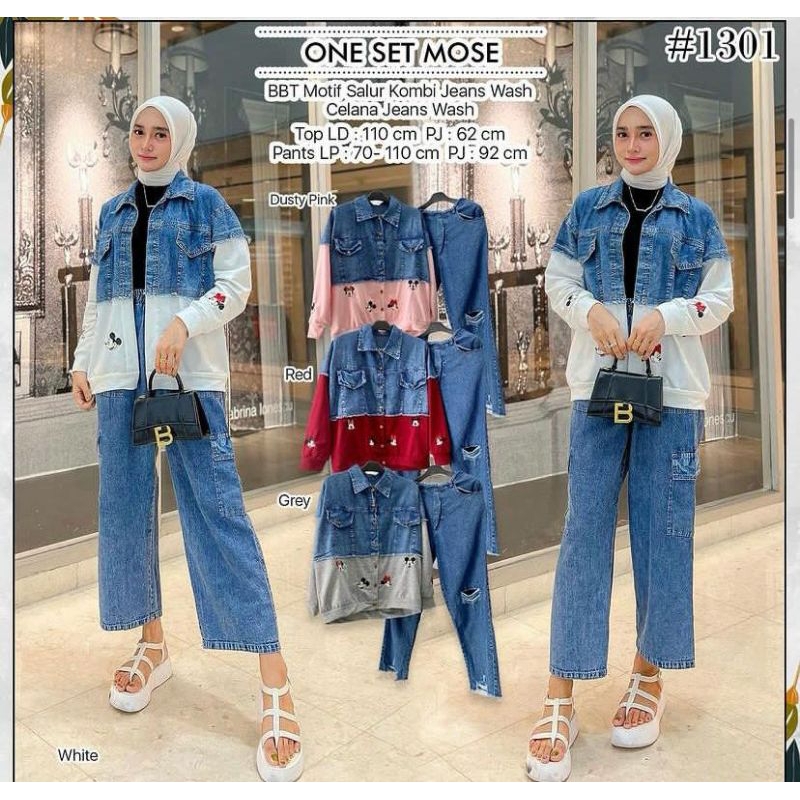 one set mose jeans mix katun