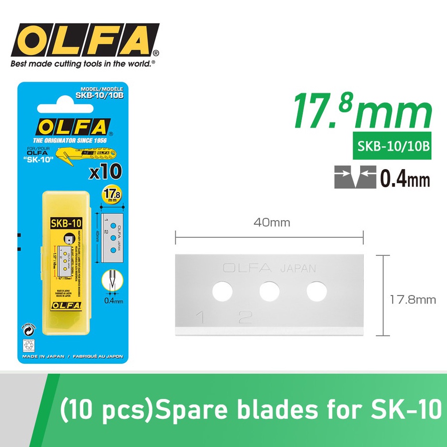 

12.12 SALE OLFA Refill Pisau Cutter SKB-10/10B (10pcs/pack) Spare Blade For SK-10 murah