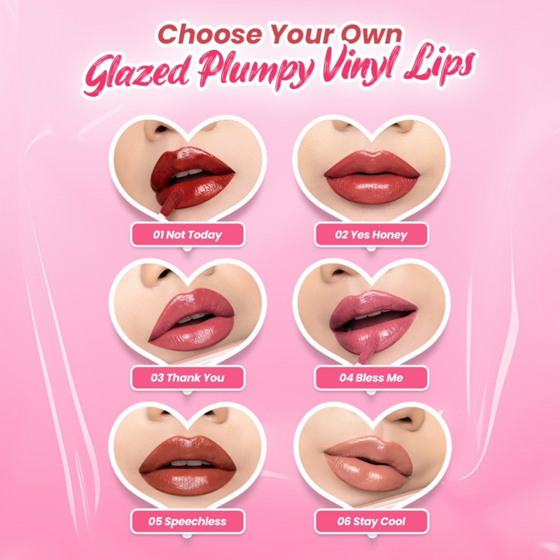 Hanasui Glazedorable Vinyl Stain Lipstick Original BPOM COD Lip Stick Gloss Transferproof Tahan Lama