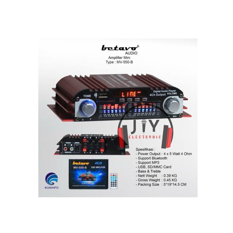 Ampli Amplifier Mini Betavo MV-550B MV 550B MV550B