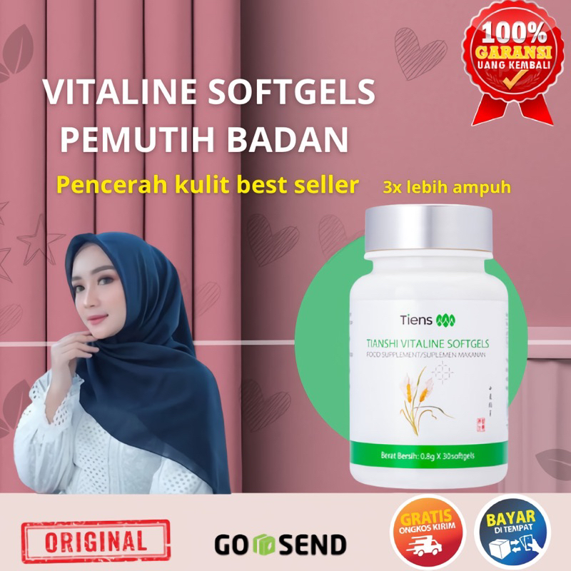 [TERLARIS] TIANSHI VITALINE SOFTGELS PEMUTIH BADAN ALAMI ~ SUPLEMEN PEMUTIH SELURUH TUBUH ORIGINAL T