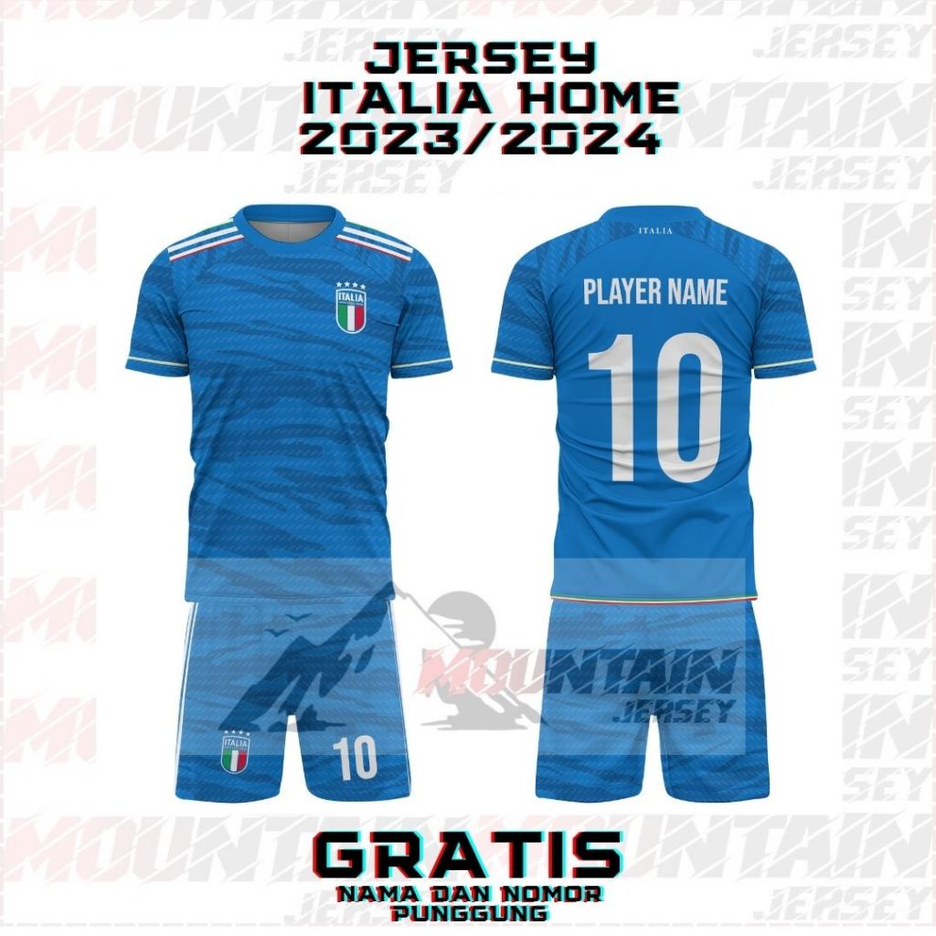 JERSEY ITALIA HOME PILDUN 2022 FULL PRINTING GRATIS NAMA DAN NO PUNGGUNG