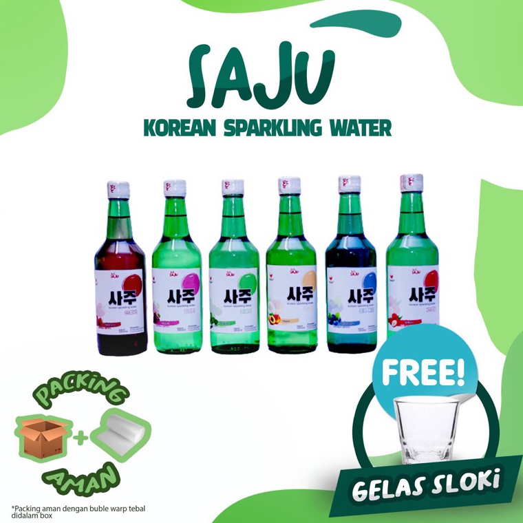 

WZ5254 SAJU KOREAN SPARKLING WATER / soju halal / mojiso soju free sloki halal 100% 63