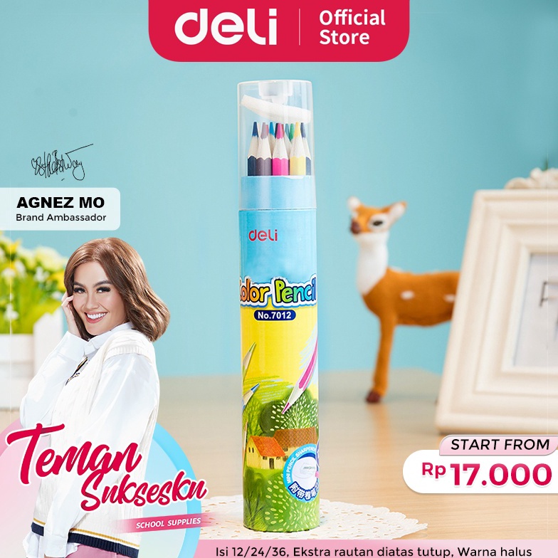 

T3rl@ku. Deli Pensil Warna Youku Warna Cerah Bahan , Bentuk Pensil Heksagonal 12/24/36 Warna 701X Impor Terbaru