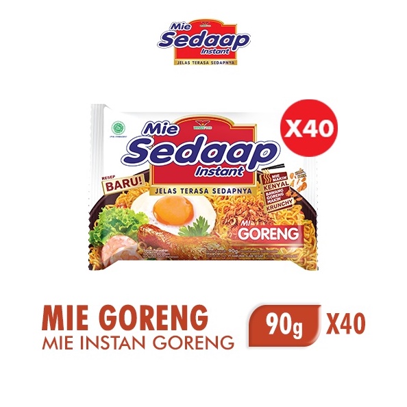 

12.12 SALE Sedaap Mie Instan Goreng Bag 90 gr x40 murah