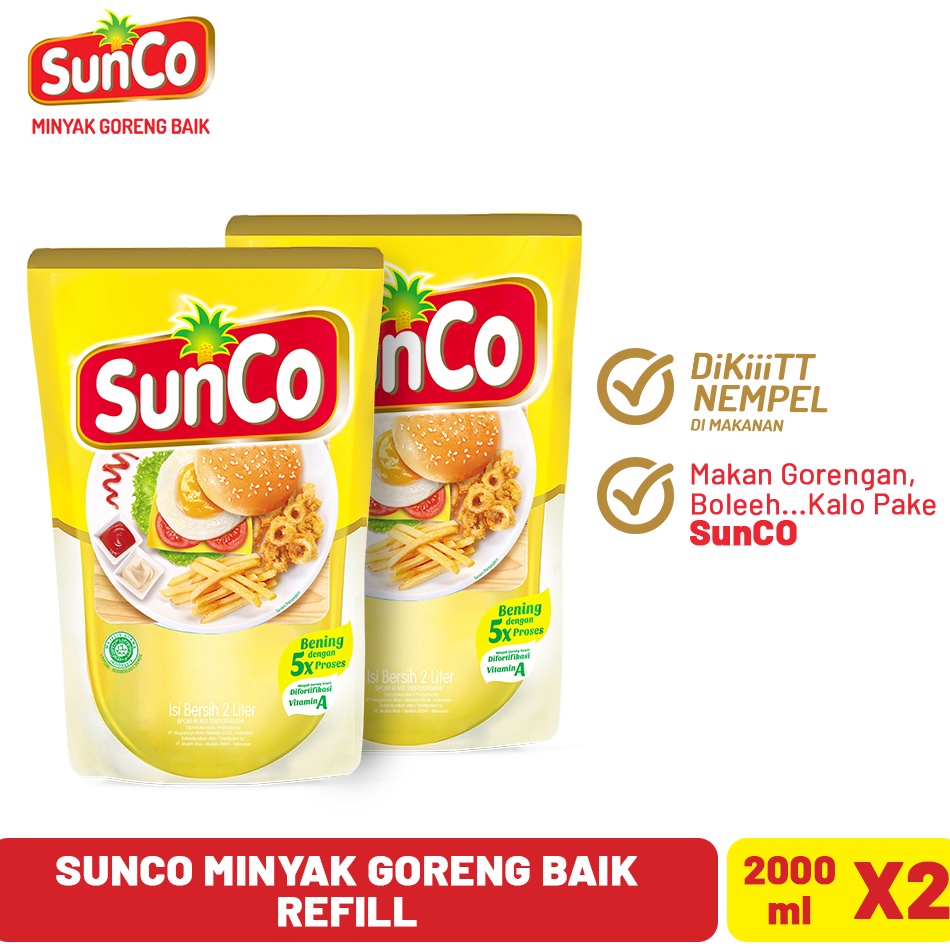 

Seller Sunco Minyak Goreng Refill 2L - Twinpack Harga Murah )(