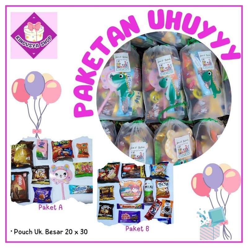 

PAKETAN UHUYYY/Bingkisan Ulang Tahun/Paketan Snack Ultah