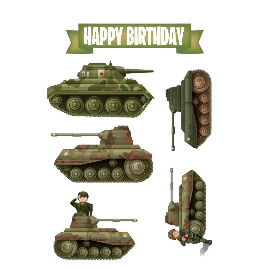 TOPPER CAKE CUSTOM TOPPER ULANG TAHUN / HIASAN KUE TENTARA