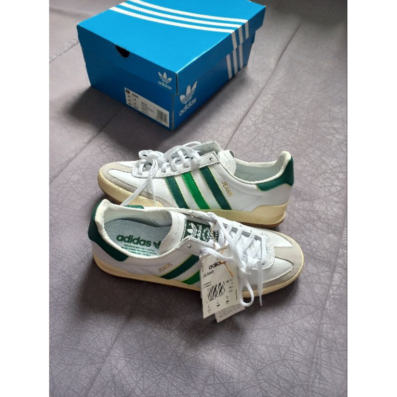 adidas jeans leather white green (SALE)