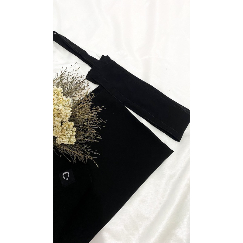 NIQAB BANDANA TALI KECIL- PED TIDAK KERAS siffon silk arab)