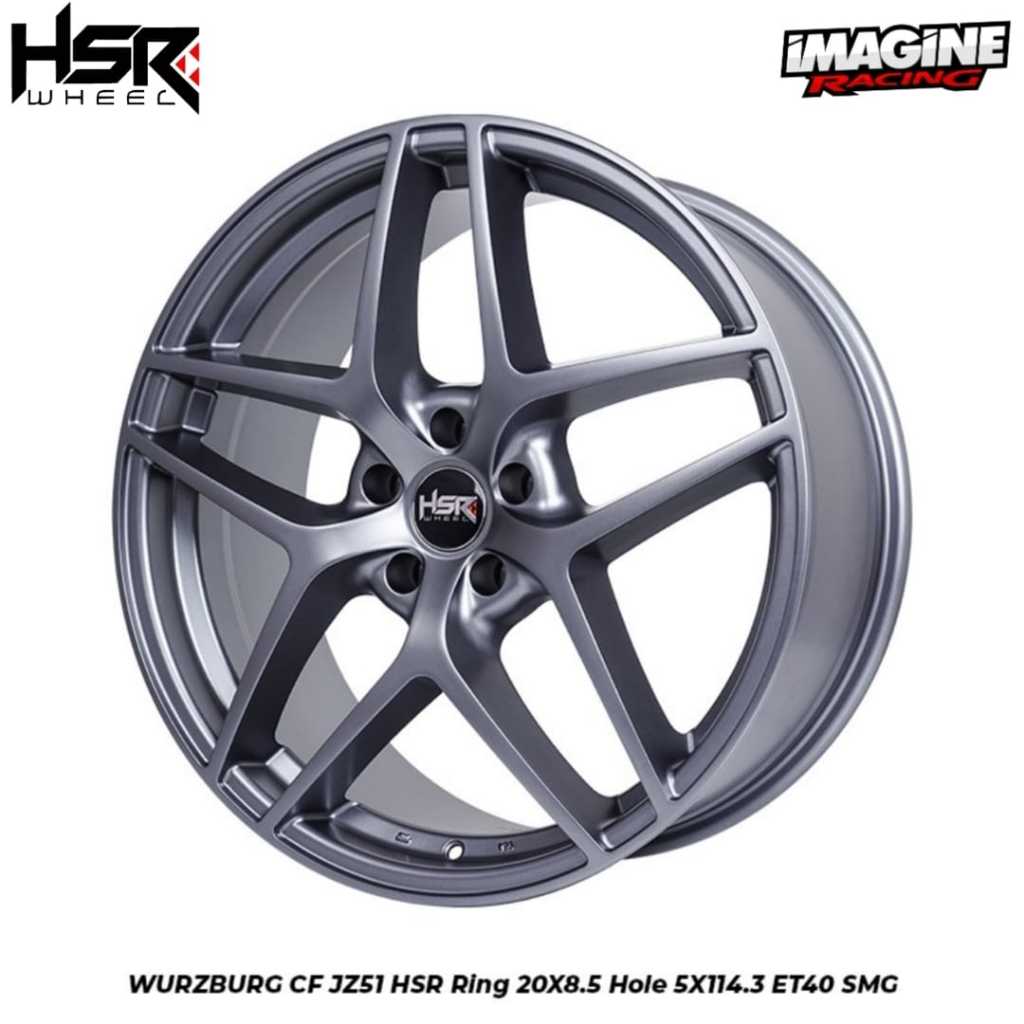 Velg racing hsr untuk mobil innova xtrail terios ring 20 pcd 5x114,3 hsr wurzburg cf