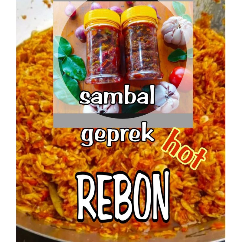 

sambal geprek rebon gurih pedas kemasan praktis isi 120gr