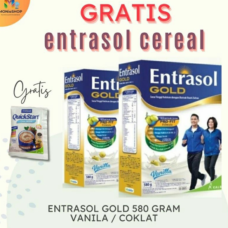 

[✲Q14/] Entrasol Gold 600gr 580 gram Coklat/vanila [22]