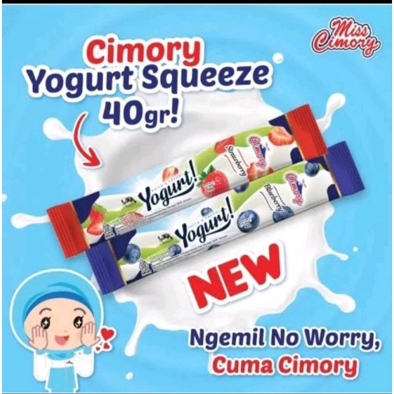 Cimory Stick Yogurt Squeeze emasan Mini Stik Yogut Rasa Stroberi