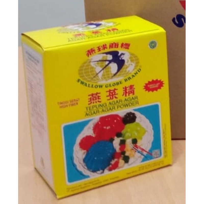 

12.12 ✨SALE✨ Agar Agar Swallow Globe 1 box isi 12 sachet - Bening/Plain !!