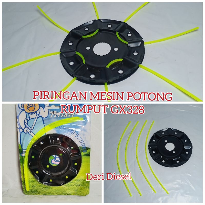 piringan potong rumput 328 piringan+senar potong rumput piringan mesin potongrumput gendong 328