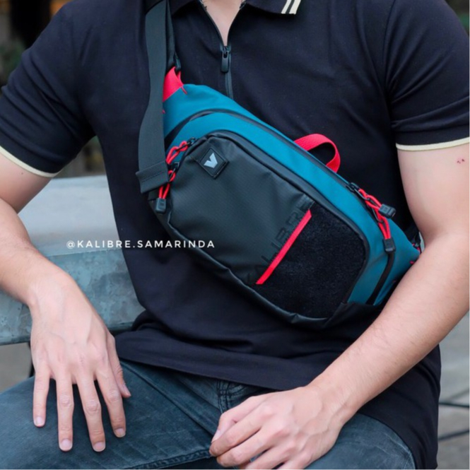 Tas Selempang Kalibre Lambo Waist Bag 3L 921244043 Black - Tas Hitam Slempang Pria