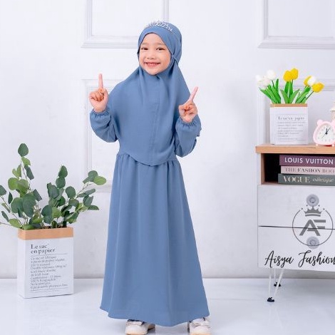 Real produkm3M7y AISHA DRESS ANAK TERBARU | GAMIS ANAK BEST SELLER 2023 | GAMIS ANAK SYAR’I SET HIJA