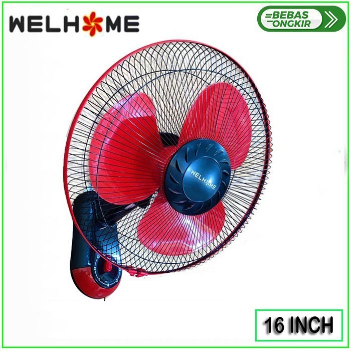Kipas angin dinding 16 inch Welhome WH - 1663 E / Kipas tembok / kipas dinding wallfan 16 inch Welho