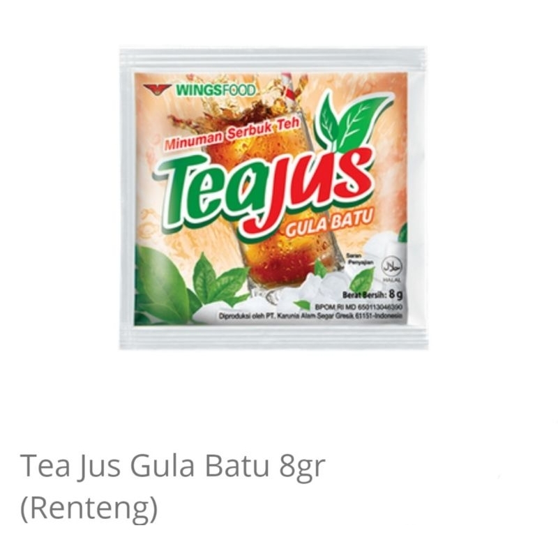 

Tea Jus Gula Batu 1Renteng isi 10pcs