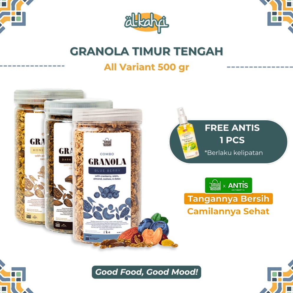 

[✢T56$] Granola Timur Tengah 500gr Almond Mete | Sereal Oatmeal Diet Sehat Cuci_Gudang