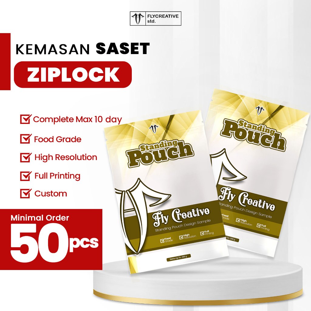 Cetak Kemasan Saset Full Printing Ziplock Cetak Kemasan Sachet Custom Masker Kencatikan Beauty Powde