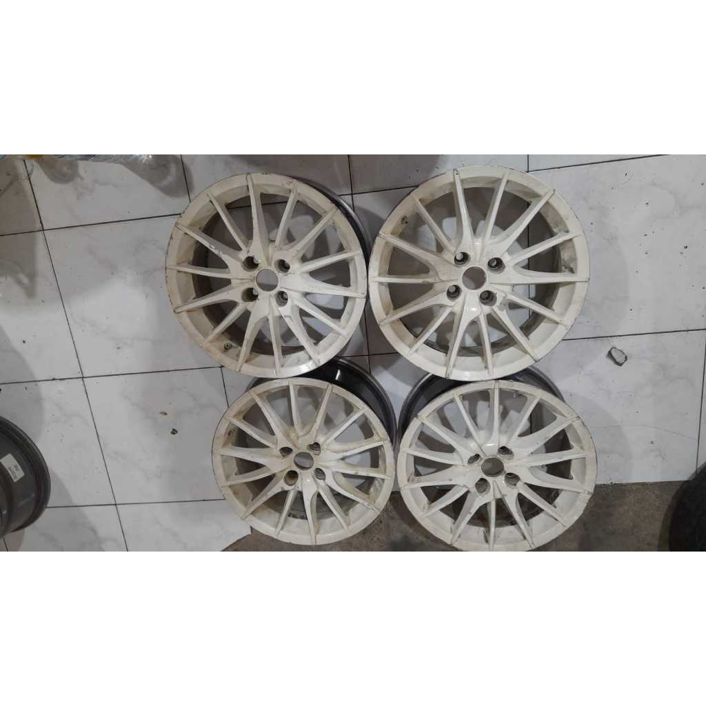 VELG MOBIL BEKAS NISMO R16 X7 PCD4X100 ET45 WHITE  AGYA BRIO VIOS DATSUN