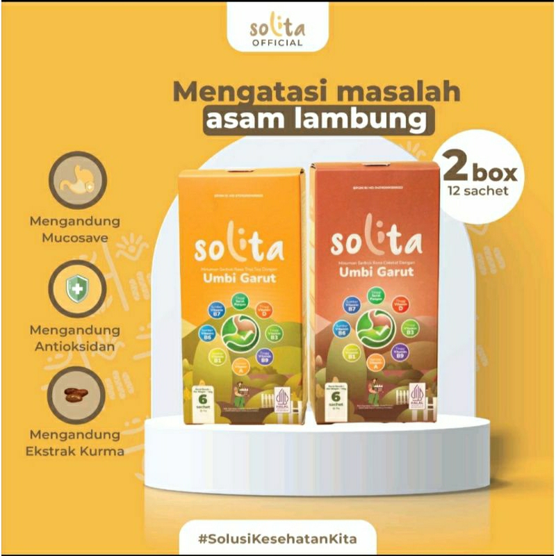 

SOLITA Minuman Serbuk Umbi Garut Bundle 2 Box @ 6 Sachet