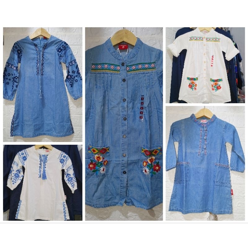 Gamis Tunik Cool Kids Bordir Bunga, 3443K, 2633K, 3383K, 3353M, 3322M, 2493M