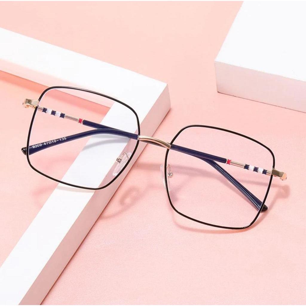 Kacamata Lensa Photocromik TF9691 Frame Kotak Optik Minus Blueray Antiradiasi UV - Kacamata Photocro