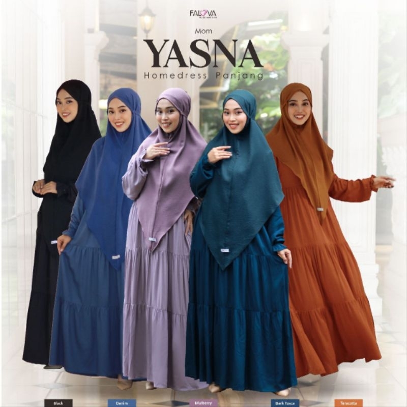 Homedress Yasna lengan panjang | homedress rayon premium | homedress falova