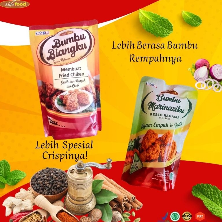 

Terupd@te [PE] Alifa Food Tepung Bumbu Crispy Biangku & Marinasiku / Bumbu Biang Crispy / Tepung Crispy Renyah [16]