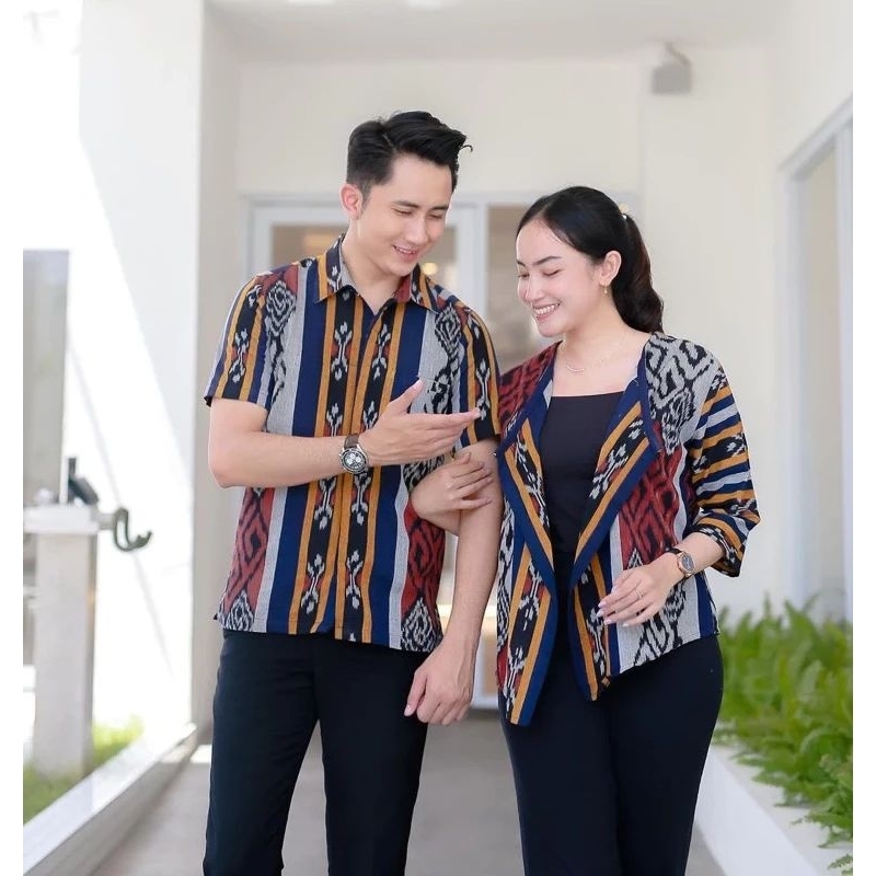COUPLE TENUN TROSO FULL KAIN TENUN KEMEJA -BLUSS-OUTER BLAZER