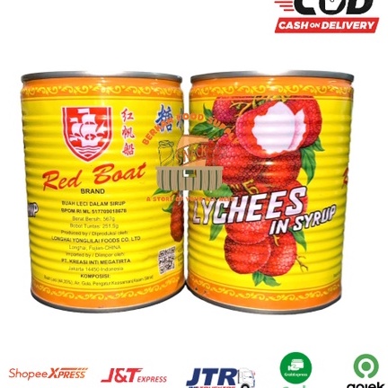 

[♤H35&] Lychee in Syrup / Buah Leci Dalam Sirup Kaleng 567gr Red Boat Brand / lychees [52]
