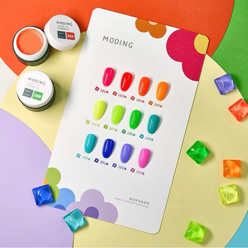 Moding Neon Set Isi 12pcs Kutek Gel Nail Polish Kutek UV
