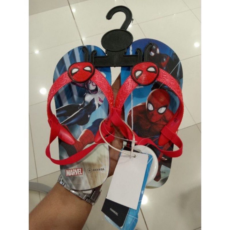 NEVADA SANDAL ANAK | MARVEL DISNEY | ORIGINAL / Bata Marvel Sandal Flip Anak Laki Laki Spiderman / S
