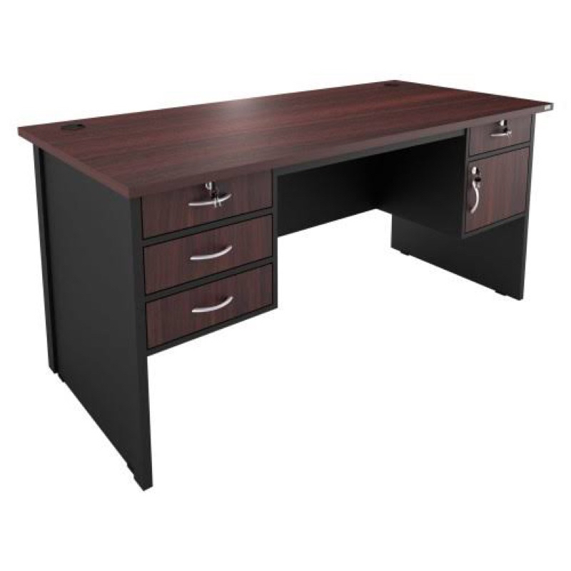 Meja 1 Biro 160cm Kaki Kayu / MEDAN SUMUT