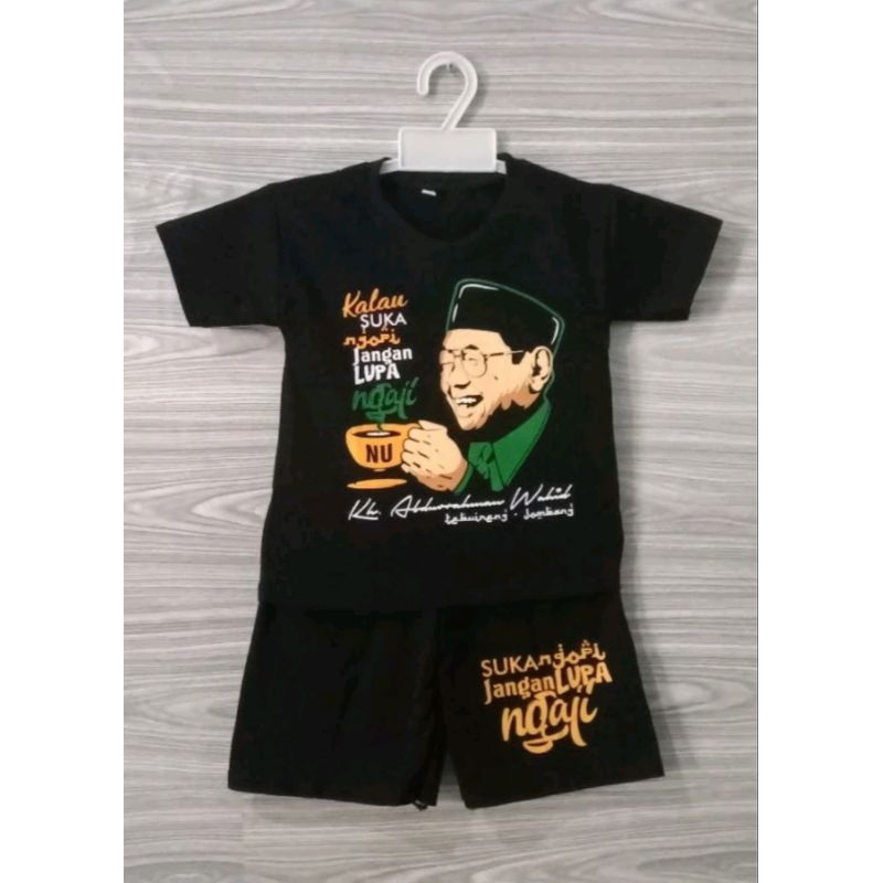 kaos anak Gus Dur/ setelan anak Gus Dur / Gus Dur ngopi