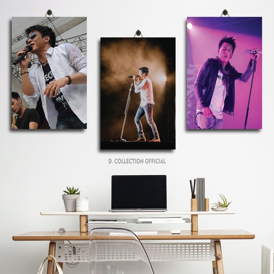 Poster Kayu Vokalis Gitaris Band Noah 20X30 | Pajangan Ruangan Ariel Lukman David Reza Uki Band Noah