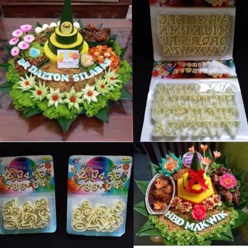 cetakan huruf/cutter huruf tumpeng/fondant/puding