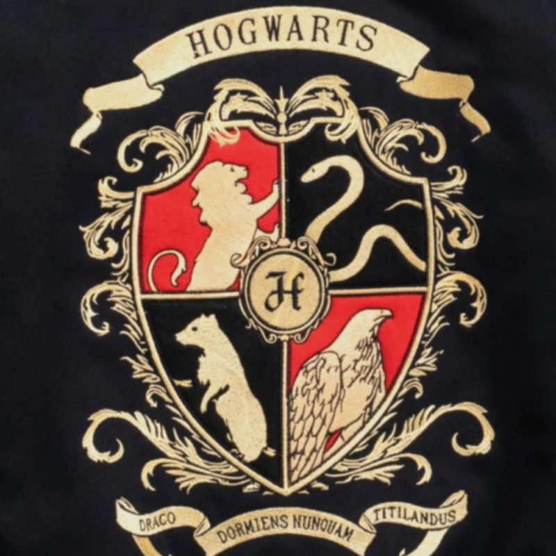 Hot Deals Varsity Jacket Hogwarts Legacy V2 Black Gold Jaket Baseball Harry Potter Bordir Ori