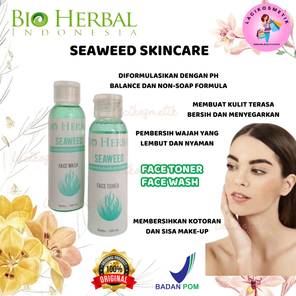 LACIKOSME BIO HERBAL SEAWEED SKINCARE - FACE WASH TONER
