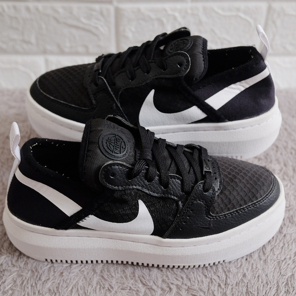 Sepatu Anak Nike Court Vision Alta TXT Black White