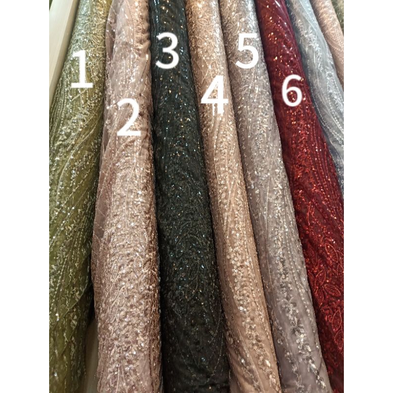 kain tile motif, Tulle motif meteran