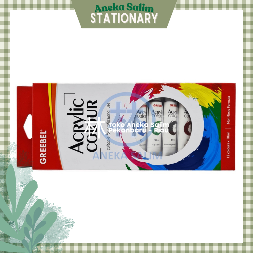 

Anekasalim - Acrylic Colour / Cat Akrilik Greebel 12 Warna x 10 ML