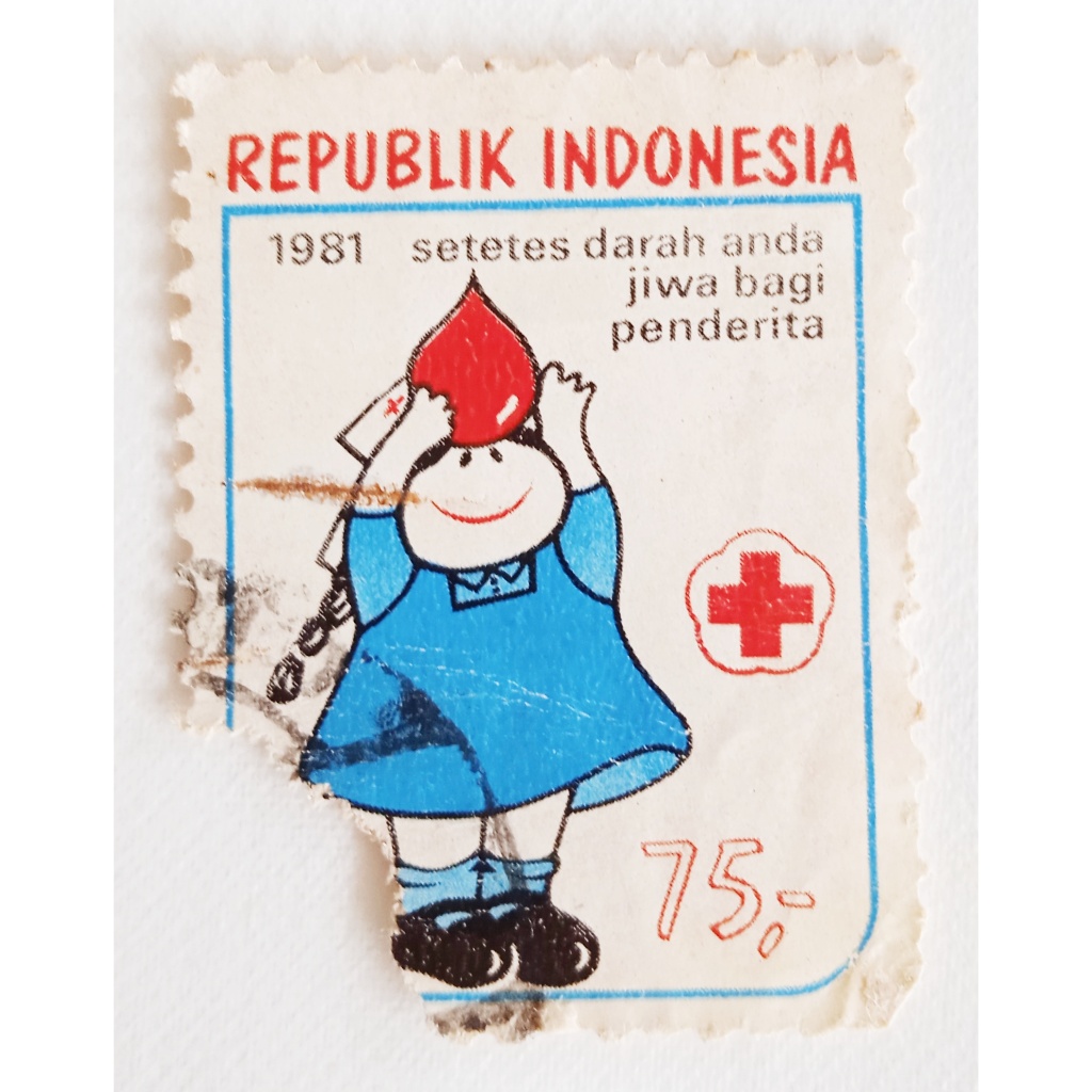 

Koleksi Filateli Perangko Lama Tahun 1981 Donor Darah