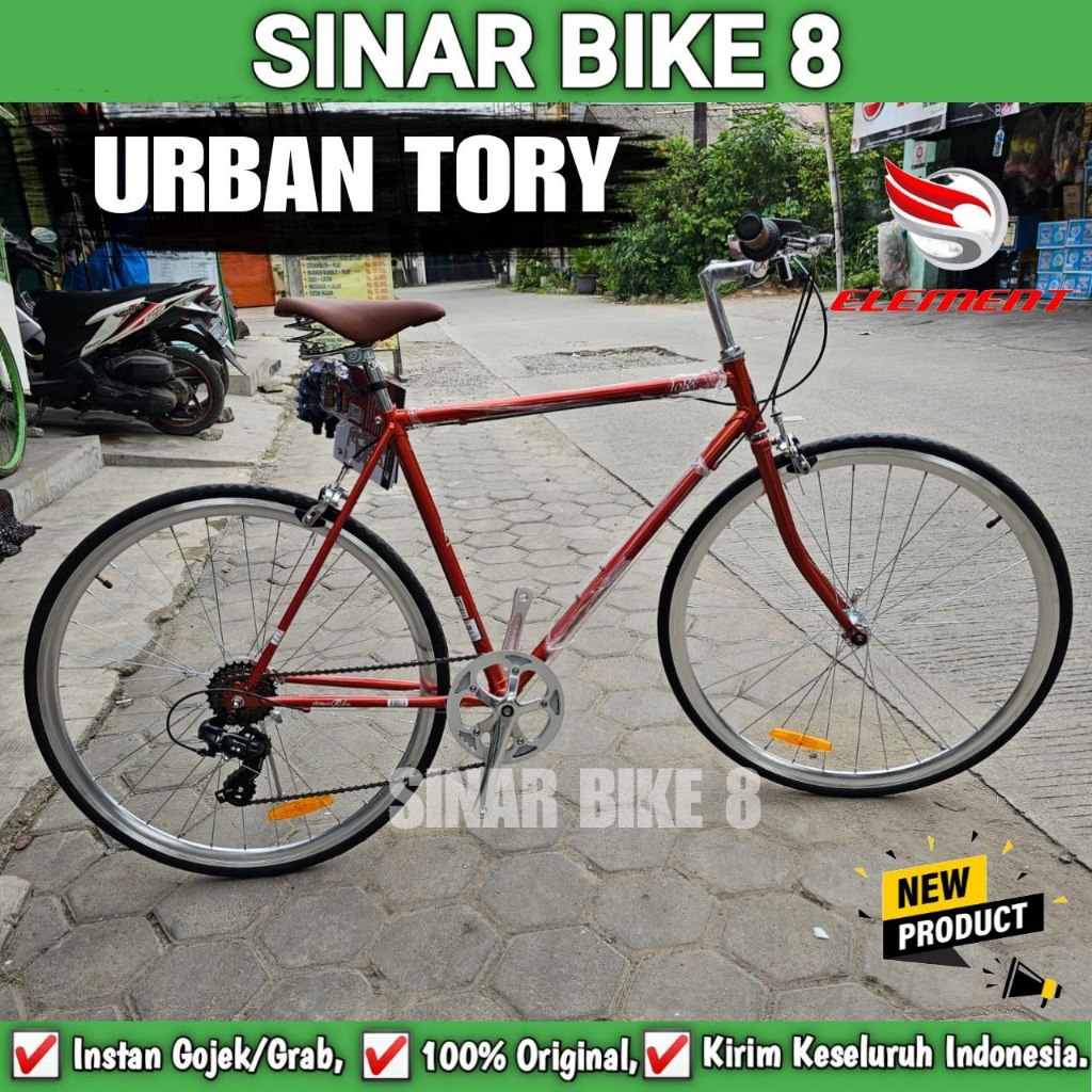 Sepeda Roadbike Balap Commuter Hybrid ELEMENT TORY 700C Urban 7 Speed