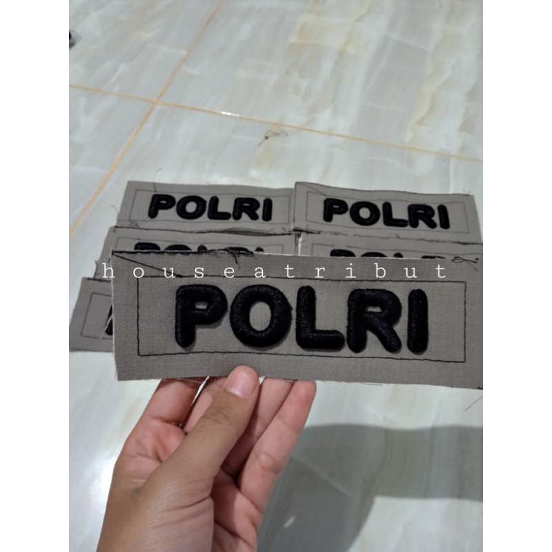 jual bet bordir 3D POLRI + Nama | termurah bet polri + nama | bet polri dan nama