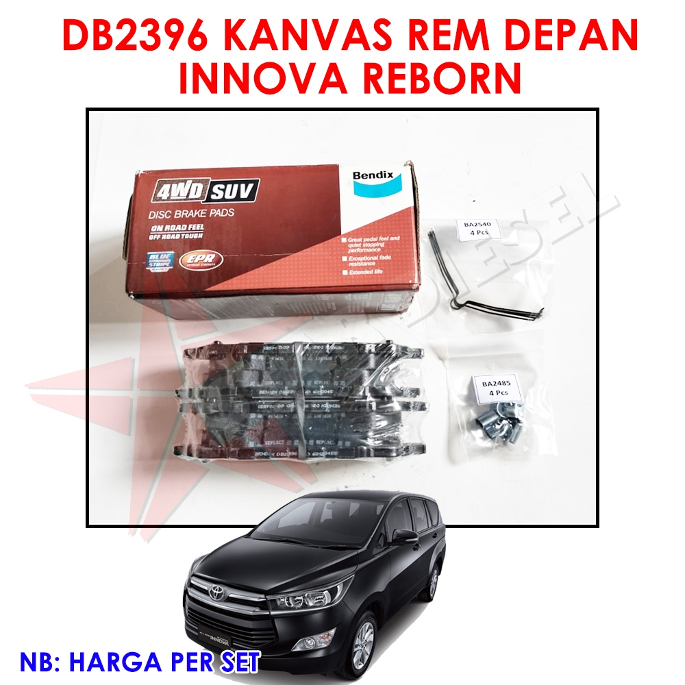 DB2396 KANVAS REM DEPAN INNOVA REBORN DISC BRAKE PAD FRONT